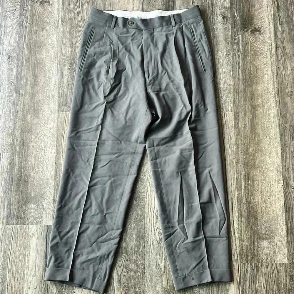 Hugo Boss Pants Gray Lopez Dress Pants Size 34 Office Work Slacks Virgin Wool